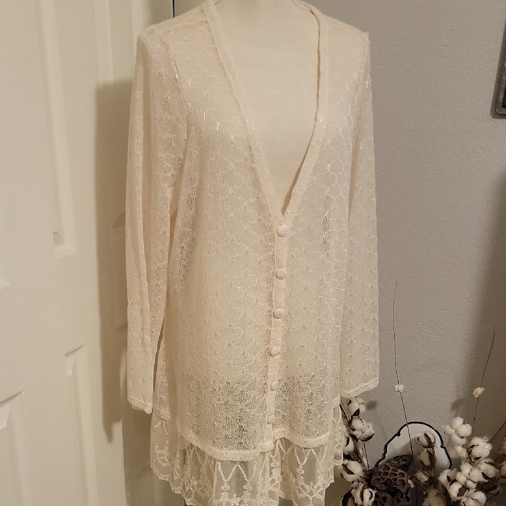 KRAZY KAT LACE CARDIGAN NWT